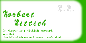 norbert mittich business card